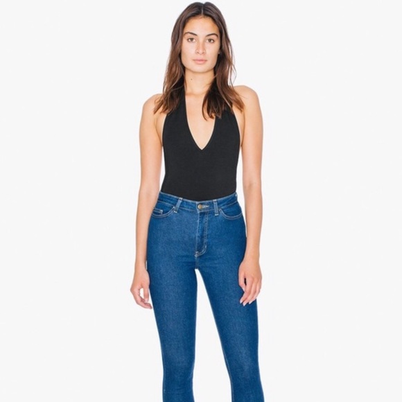 American Apparel Tops - American Apparel Black Halter Bodysuit S